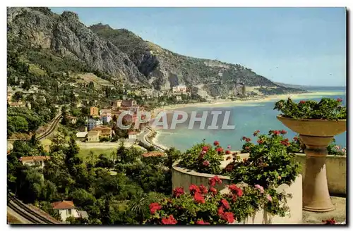 Cartes postales Les Sites Merveilleux de la Cote d Azur Of Menton Vue prise de Garavan la frontiere et l ltalie