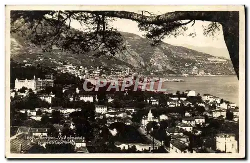 Ansichtskarte AK Menton Vue generale prise du Cap Martin