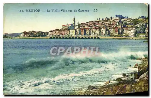 Cartes postales Menton La Vieille Ville vue de Garavan