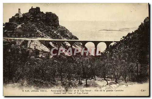 Ansichtskarte AK Eze altitude Panorama le Viaduc et le Cap Ferrat Vue de la grande Corniche