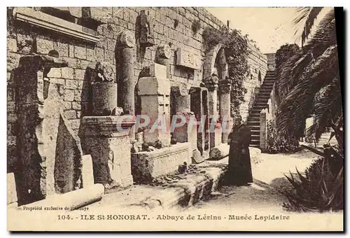 Cartes postales lle St Honorat Abbaye de Lerins Musee Lapidaire