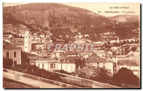 Cartes postales La Cote d Azur Villefranche Vue generale