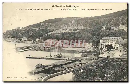 Ansichtskarte AK Environs de Nice Villefranche Les Casernes et la Darse