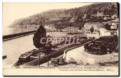 Cartes postales Villefranche Sur Mer Le Lazaret et la Caserne des Chasseurs Alpins Militaria