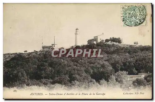 Ansichtskarte AK Antibes Notre Dame d Antibes et le Phare de la Garoupe