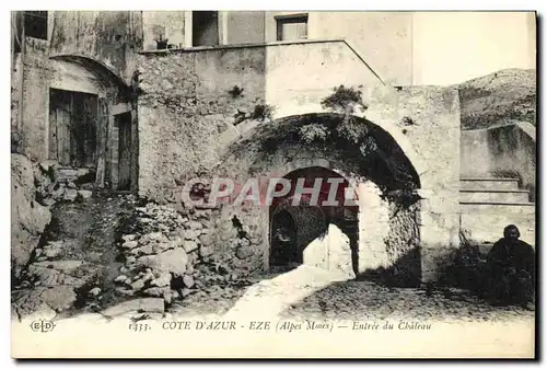 Cartes postales Cote D Azur Eze Entree du Chateau