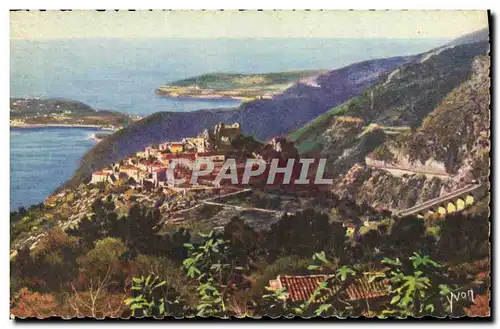 Cartes postales Cote d Azur Eze Vue generale du Village