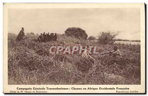 Cartes postales Compagine Generale Transsaharienne Chasses en Afrique Occidentale Francaise