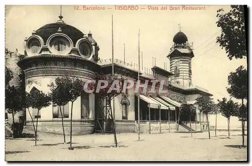 Cartes postales Barcelona Tibidabo Vista del Gran Restarunt