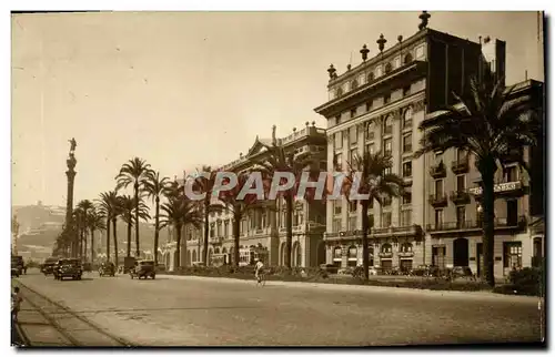 Ansichtskarte AK Barcelona Paseo de Colon Promenade de Cristophe Colomb