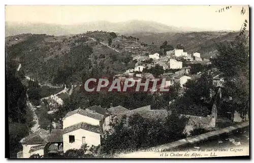 Ansichtskarte AK Cagnes Vue sur le Vieux Canges et la Chaine des Alpes