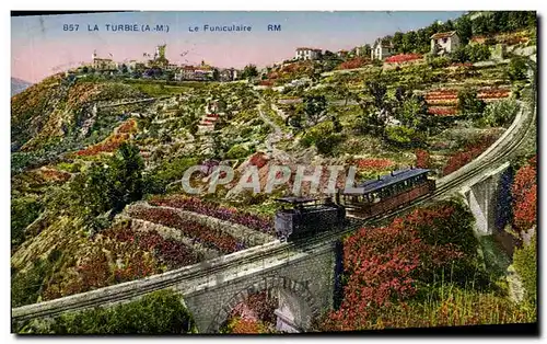 Cartes postales La Turbie Le Funiculaire Train