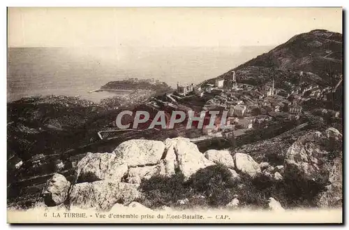 Cartes postales La Turbie Vue d ensemble prise du Mont Bataille