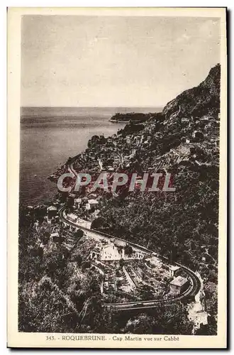 Cartes postales Roquebrune Cap Martin vue sur Cabbe