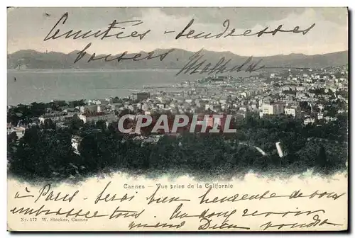 Cartes postales Cannes Vue prise de la Californie