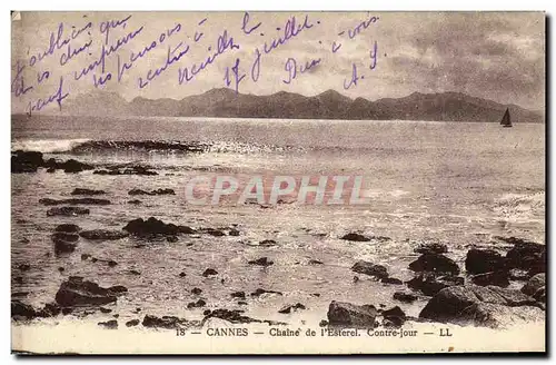 Cartes postales Cannes Chaine de l Esterel Contre jour