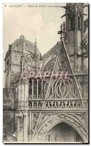 Ansichtskarte AK Alencon Detail du Portail Notre Dame