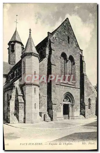 Cartes postales Pacy sur Eure Facade de l Eglise