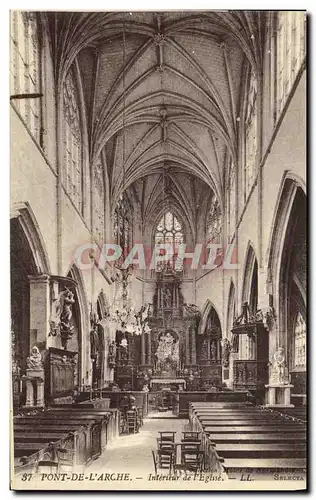 Cartes postales Pont de l Arche Interieur de l Eglise