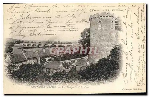 Cartes postales Pont de l Arche Les Remparts et le Pont