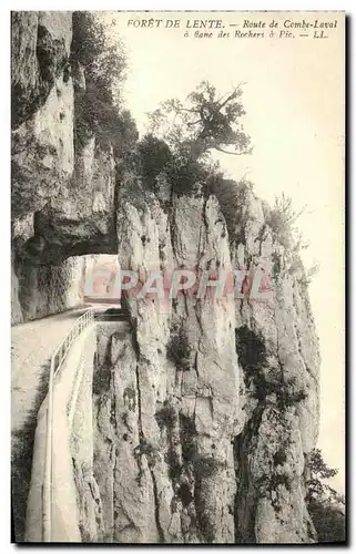 Cartes postales Foret de Lente Route de Combe Laval a flanc des rochers a pic