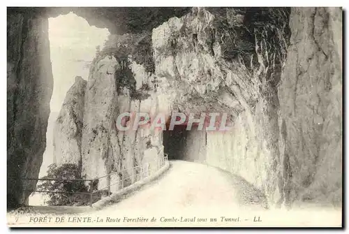 Cartes postales Foret de Lente Route Forestiere de Combe Laval sous un Tunnel