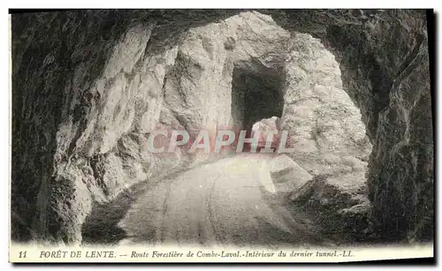 Cartes postales Foret de Lente Route de Combe Laval Interieur du dernier Tunnel
