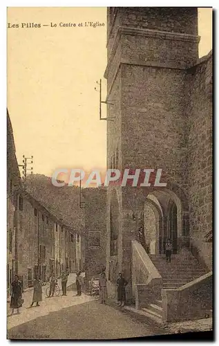 Cartes postales Les Pilles Le Centre et l Eglise