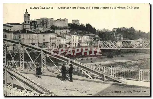 Ansichtskarte AK Montelimar Quartier du Fust les deux Ponts et le vieux Chateau