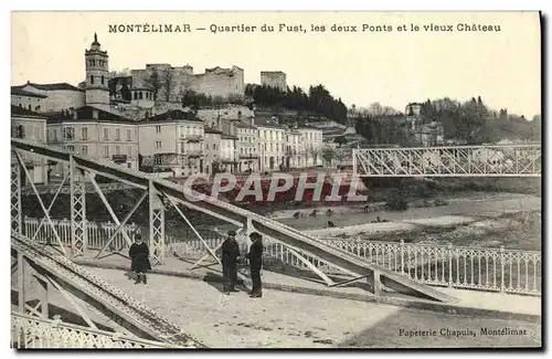 Cartes postales Montelimar Quartier du Fust les deux Ponts et le vieux Chateau