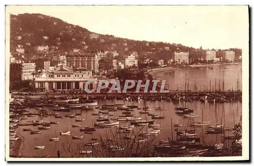 Ansichtskarte AK Cannes Vue generale prise du Mont Chevalier Bateaux