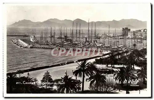 Ansichtskarte AK Cannes Interieur du Port Et L Esterel Bateaux