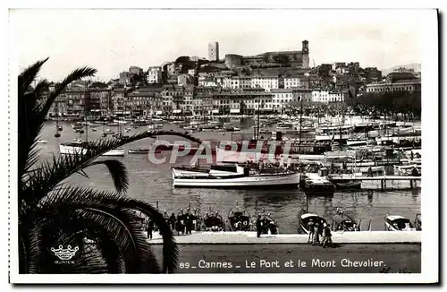 Cartes postales Cannes Le Port et le Mont Chevalier Bateaux