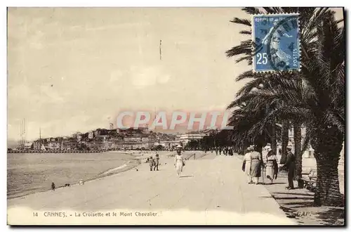 Cartes postales Cannes La Croisette et le Mont Chevalier