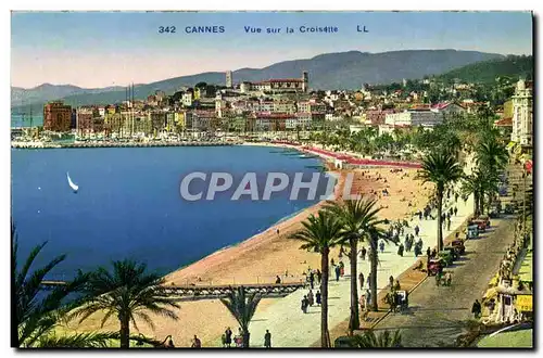 Cartes postales Cannes Vue sur la Croisette