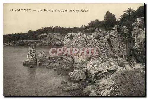 Ansichtskarte AK Cannes Les Rochers Rouges au Cap Roux