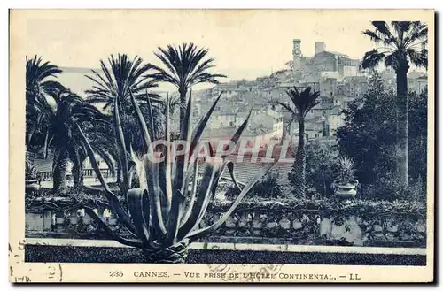 Cartes postales Cannes Vue Prise de L Hotel Continental