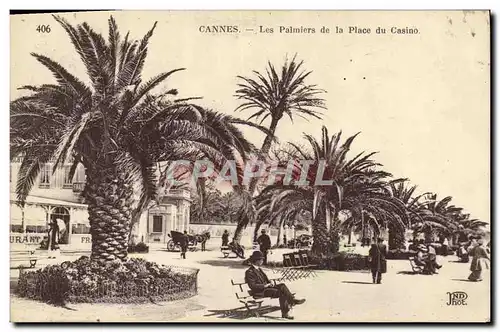 Ansichtskarte AK Cannes Les Palmiers de la Place du Casino