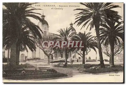 Cartes postales Cannes Square Merimee et casino