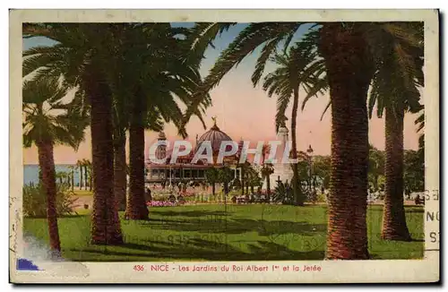 Cartes postales Nice Les Jardins du Roi Albert 1er et la Jetee