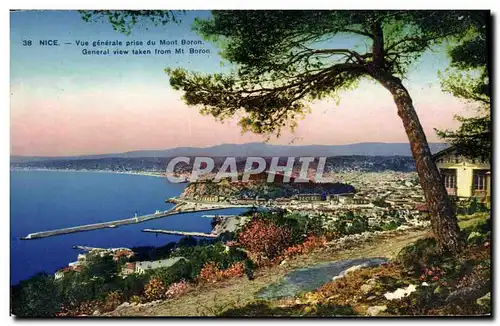 Cartes postales Nice Vue Generale Prise du Mont Boron