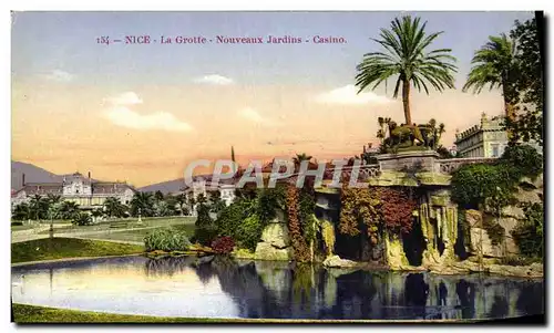 Cartes postales Nice La Grotte Nouveaux Jardins Casino