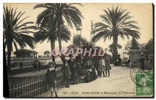 Ansichtskarte AK Nice Jardin Public et Monument du Centenaire Enfants