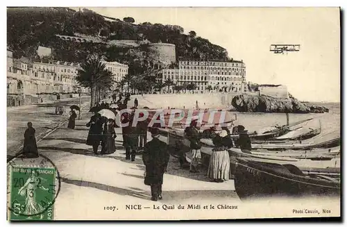 Cartes postales Nice Le Quai du Midi et le Chateau Bateau