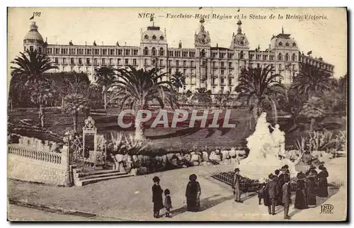 Cartes postales Nice Excelsior Hotel Regina et la Statue de la reine Victoria