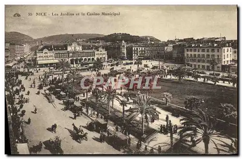 Cartes postales Nice Les Jardins et le Casino Municipal