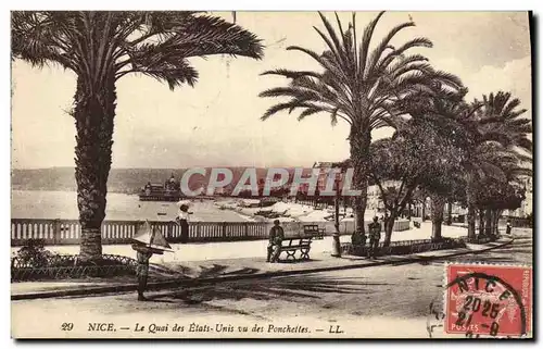 Cartes postales Nice Le Quai des Etats Unis Vu des Ponchettes