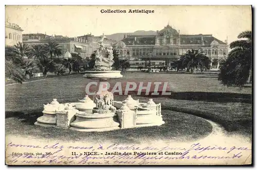 Cartes postales Nice Jardin des Palmiers et Casino