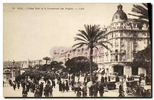 Cartes postales Nice L Hotel ruhl et la Promenade des Anglais