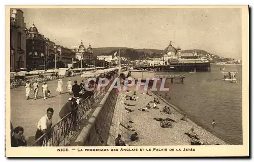 Cartes postales Nice La Promenade Des Anglais Et Le palais de la jetee